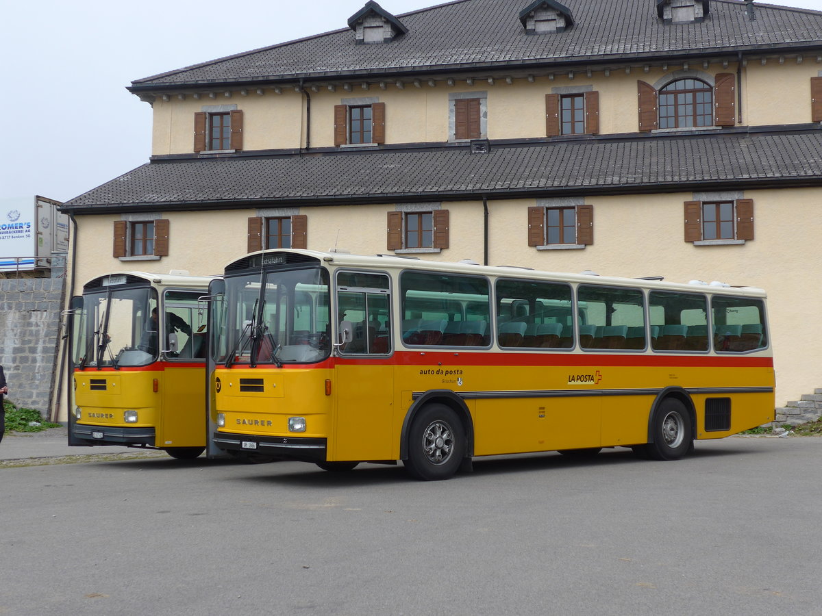 (175'006) - Mark, Andeer - GR 1866 - Saurer/R&J (ex PostAuto Graubnden; ex P 24'350) am 18. September 2016 in Gotthard, Passhhe