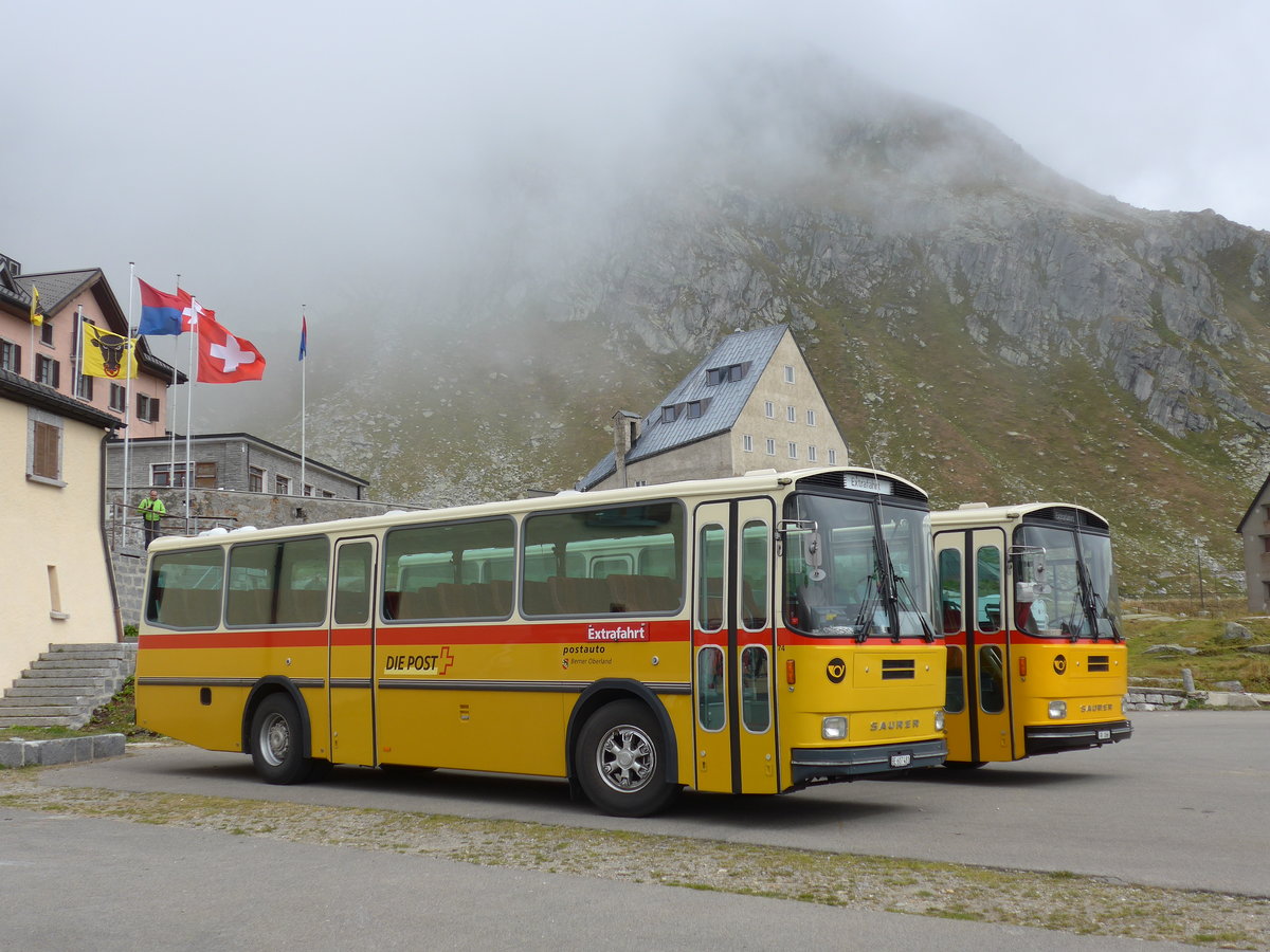 (175'009) - AVG Meiringen - Nr. 74/BE 607'481 - Saurer/R&J (ex P 24'357) am 18. September 2016 in Gotthard, Passhhe