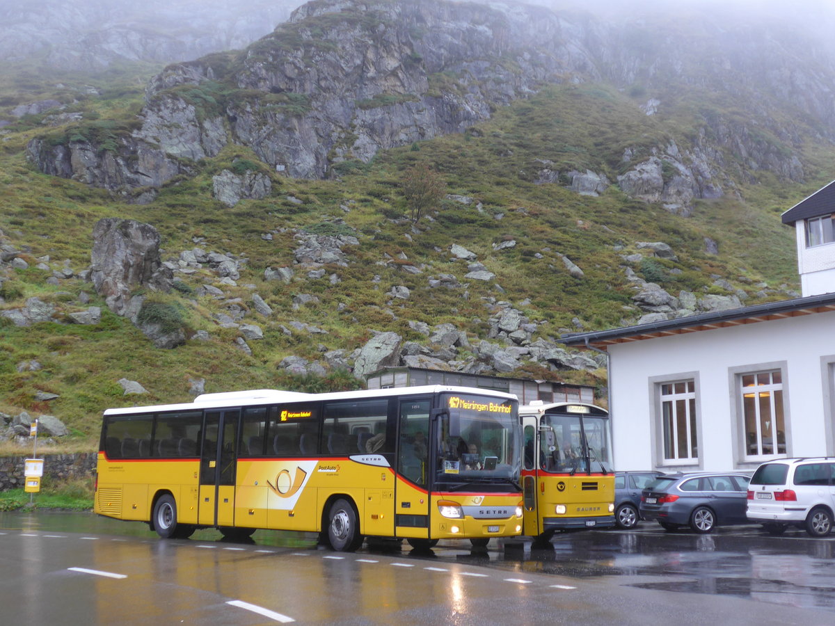 (175'041) - AVG Meiringen - Nr. 73/BE 171'453 - Setra am 18. September 2016 in Susten, Steingletscher