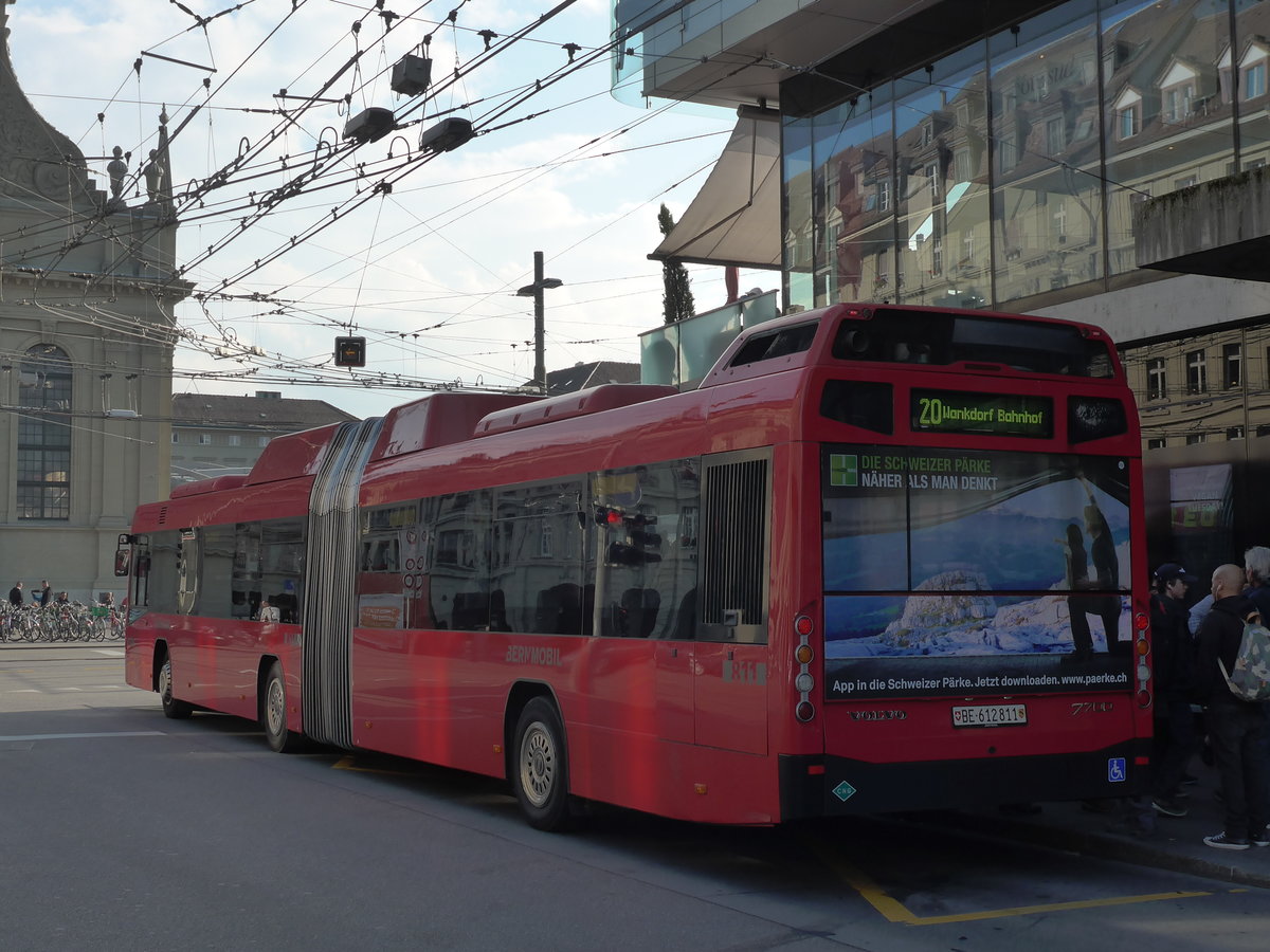 (175'261) - Bernmobil, Bern - Nr. 811/BE 612'811 - Volvo am 26. September 2016 beim Bahnhof Bern