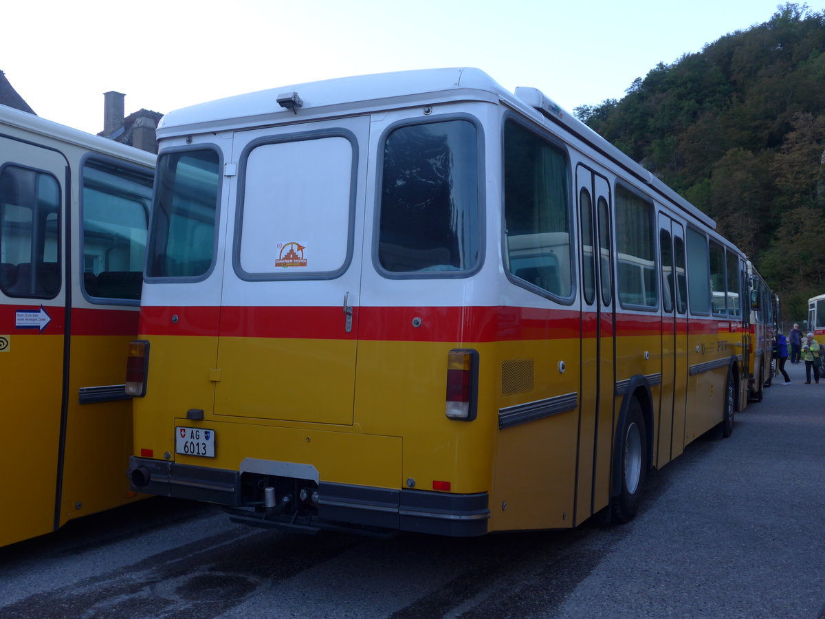 (175'422) - Gloor, Staufen - AG 6013 - Saurer/Hess (ex ALMAT, Tagelswangen; ex P 26'516) am 2. Oktober 2016 in Oensingen, Bad Klus