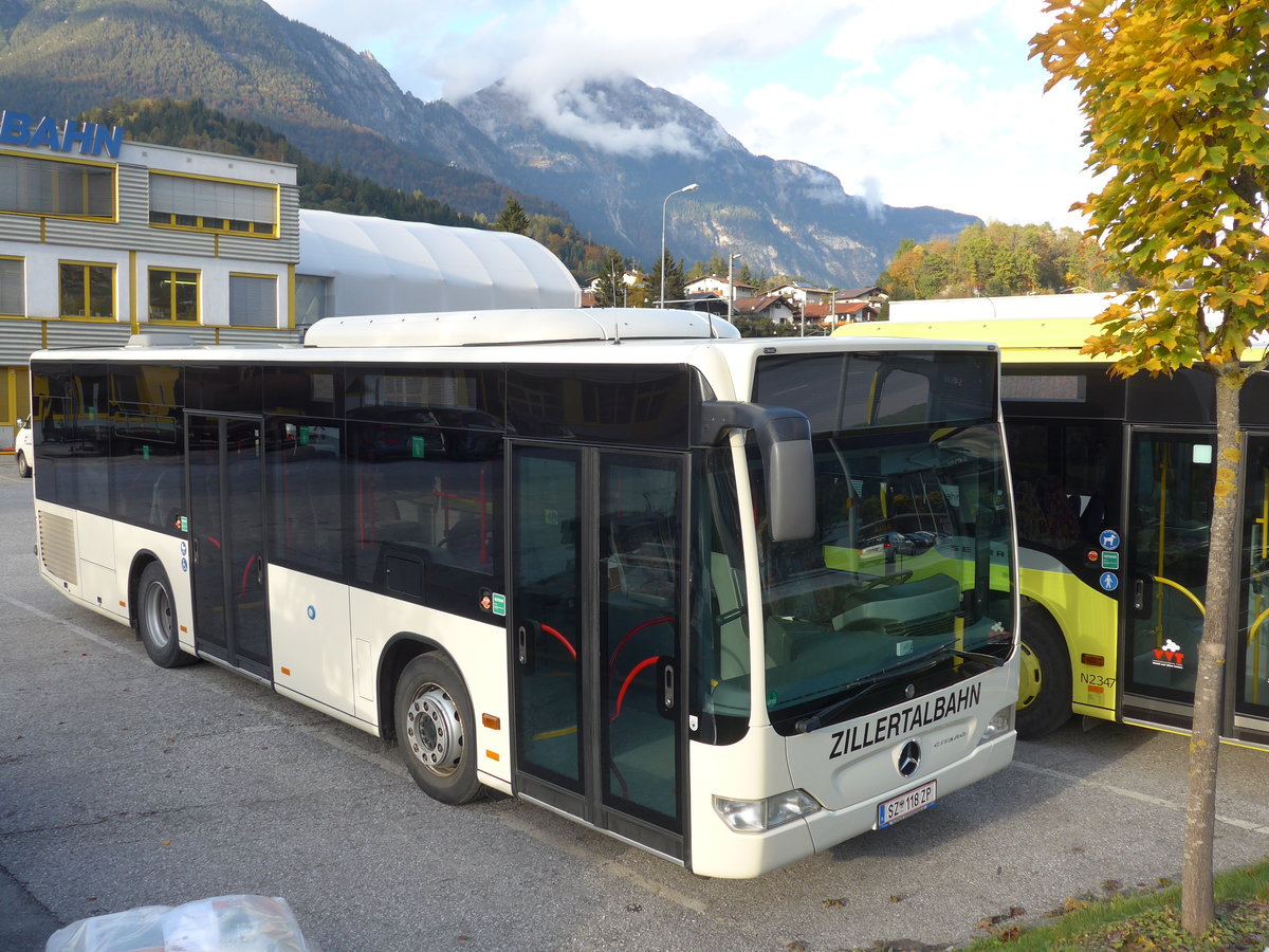 (176'091) - ZVB Jenbach - SZ 118 ZP - Mercedes am 20. Oktober 2016 in Jenbach, Garage