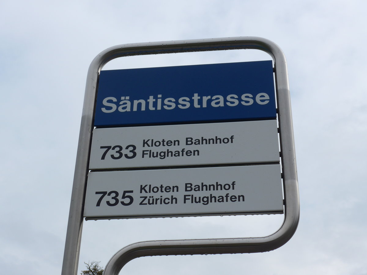 (176'277) - VBG-Haltestelle - Kloten, S�ntisstrasse - am 23. Oktober 2016