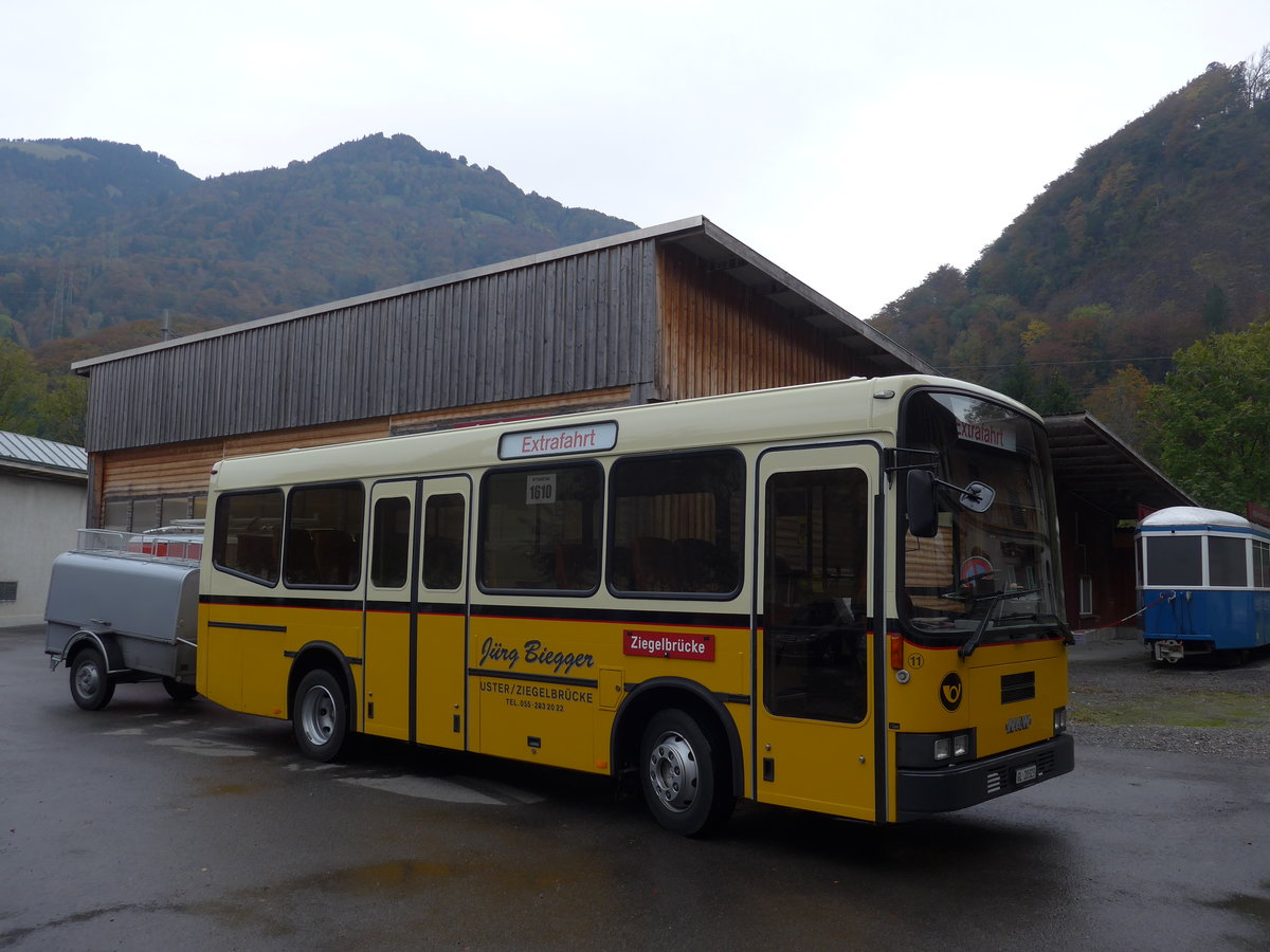 (176'316) - Biegger, Uster - Nr. 11/GL 20'323 - NAW/R&J (ex AS Engi Nr. 7) am 23. Oktober 2016 in Ziegelbrcke, Museum