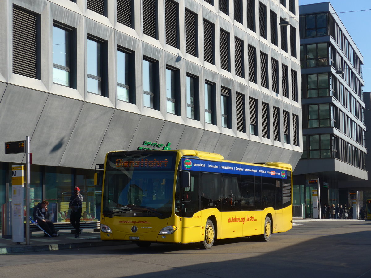 (176'877) - AAGL Liestal - Nr. 52/BL 7318 - Mercedes am 5. Dezember 2016 beim Bahnhof Liestal