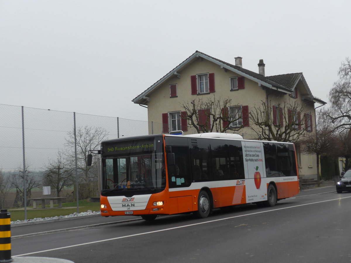 (177'022) - AOT Amriswil - Nr. 9/TG 70'015 - MAN am 7. Dezember 2016 in Romanshorn, Spitz