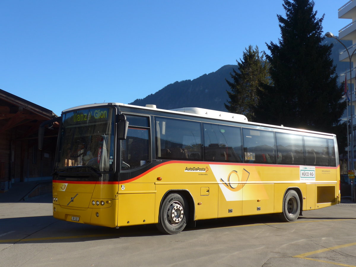 (177'106) - Fontana, Ilanz - Nr. 17/GR 326 - Volvo (ex Nr. 10; ex Nr. 1) am 10. Dezember 2016 beim Bahnhof Ilanz