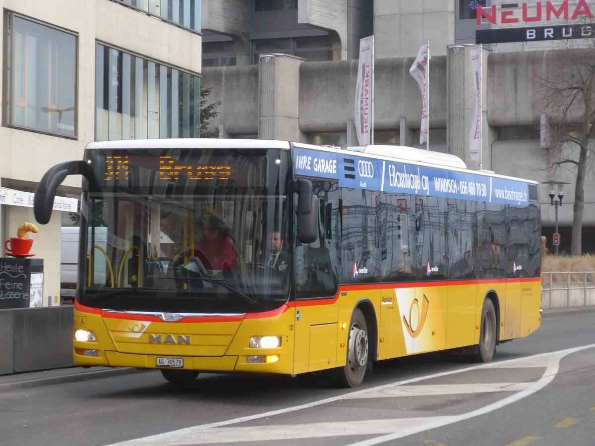 (177'286) - Voegtlin-Meyer, Brugg - Nr. 132/AG 30'579 - MAN am 24. Dezember 2016 beim Bahnhof Brugg