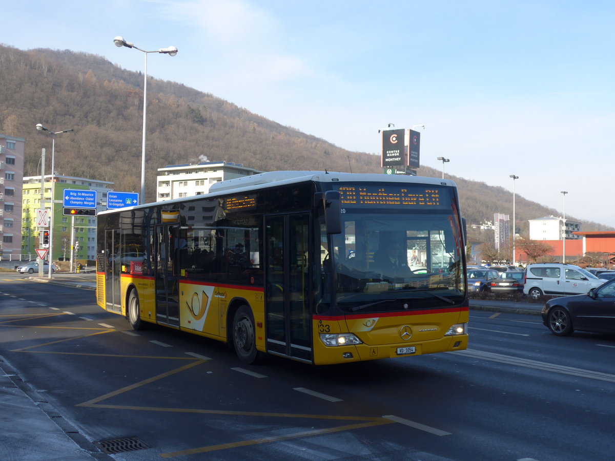 (177'585) - MOB Montreux - Nr. 33/VD 1054 - Mercedes am 2. Januar 2017 in Monthey, En Place