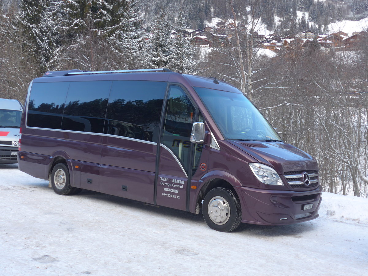 (177'736) - Garage Central, Grchen - VS 299 - Mercedes am 7. Januar 2017 in Adelboden, ASB