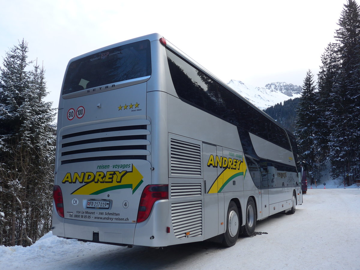 (177'742) - Andrey, Le Mouret - Nr. 4/FR 217'019 - Setra am 7. Januar 2017 in Adelboden, ASB