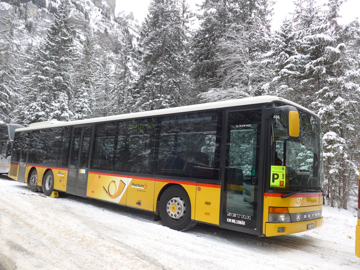 (177'815) - AVA Aarberg - Nr. 12/BE 88'931 - Setra (ex Nr. 11; ex Nr. 8) am 7. Januar 2017 in Adelboden, Unter dem Birg