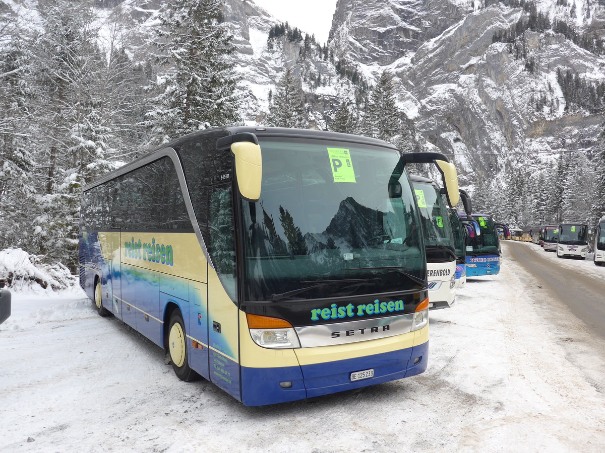 (177'827) - Reist, Gutenburg - BE 125'233 - Setra (ex Witschi, Langenthal) am 7. Januar 2017 in Adelboden, Unter dem Birg