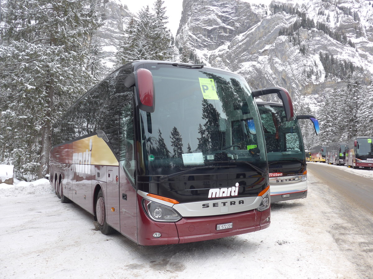 (177'835) - Marti, Kallnach - Nr. 9/BE 572'209 - Setra am 7. Januar 2017 in Adelboden, Unter dem Birg