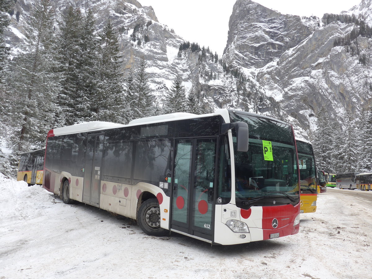 (177'841) - TPF Fribourg (Wieland 76) - Nr. 612/FR 300'241  - Mercedes am 7. Januar 2017 in Adelboden, Unter dem Birg