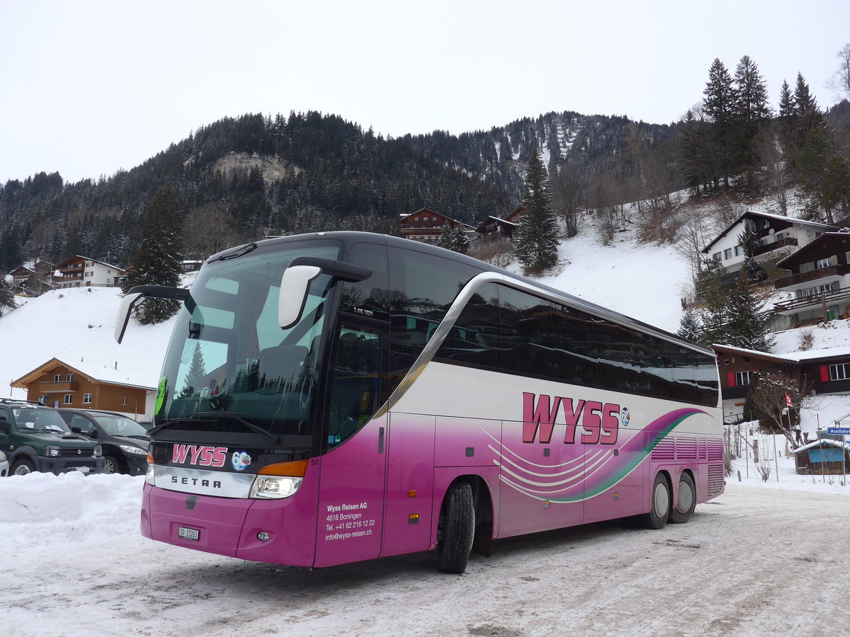 (177'877) - Wyss, Boningen - Nr. 50/SO 21'263 - Setra am 7. Januar 2017 in Adelboden, Mineralquelle