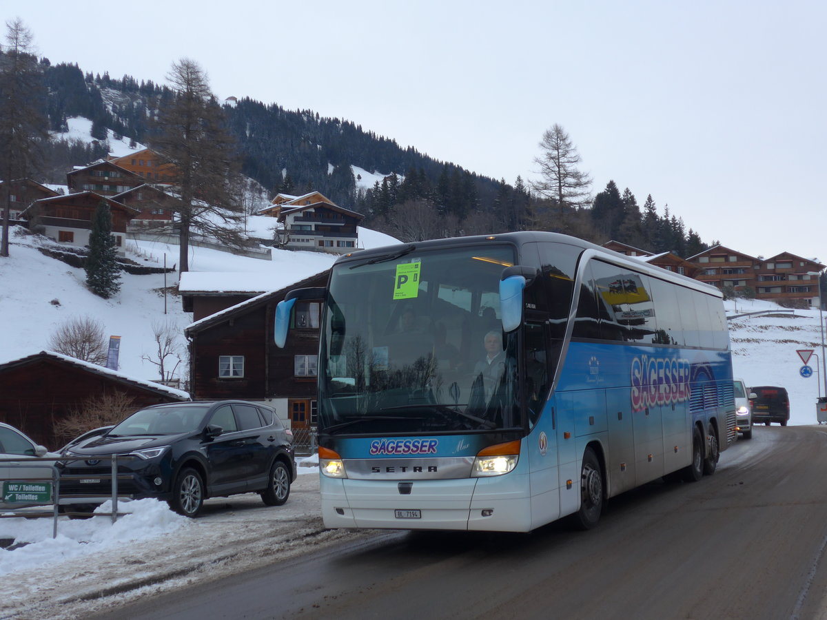 (177'900) - Sgesser, Wintersingen - Nr. 3/BL 7194 - Setra am 7. Januar 2017 in Adelboden, Oey