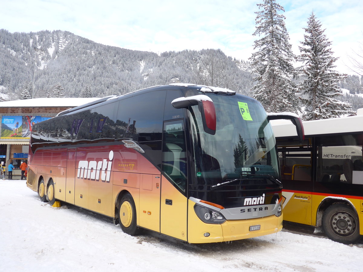 (177'951) - Marti, Kallnach - Nr. 8/BE 572'208 - Setra am 8. Januar 2017 in Adelboden, ASB