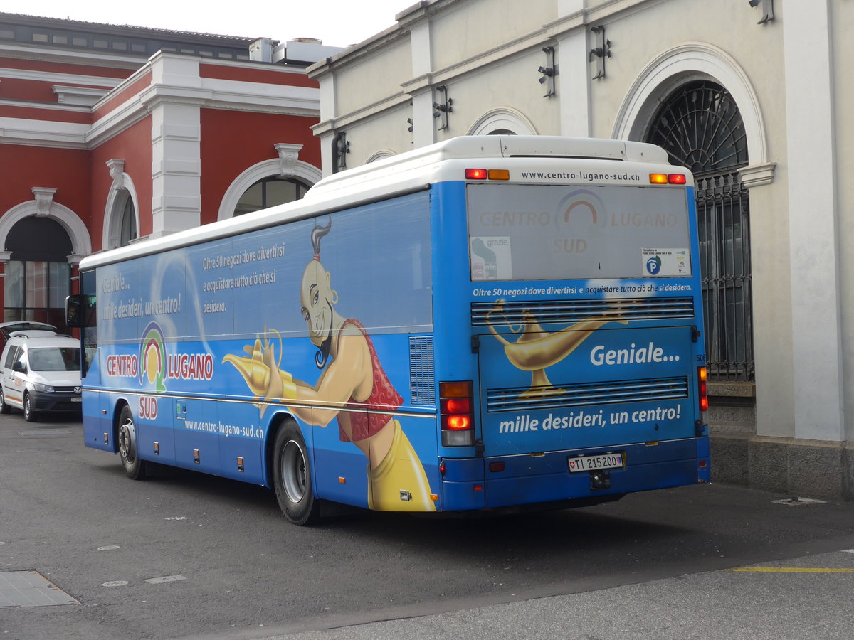 (178'270) - AutoPostale Ticino - Nr. 506/TI 215'200 - Setra (ex P 25'697) am 7. Februar 2017 beim Bahnhof Lugano