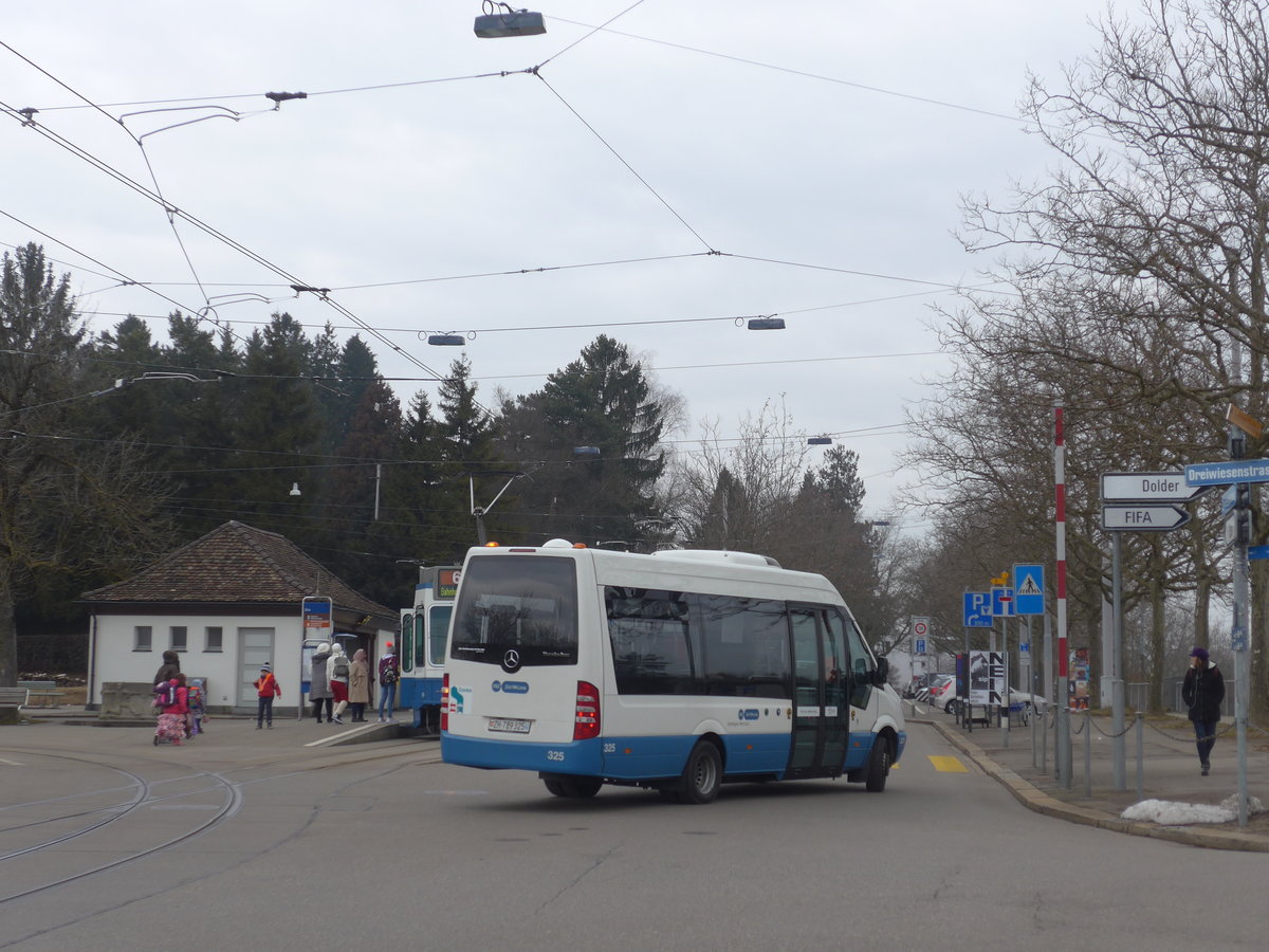 (178'489) - VBZ Zrich - Nr. 325/ZH 789'325 - Mercedes am 10. Februar 2017 in Zrich, Zoo