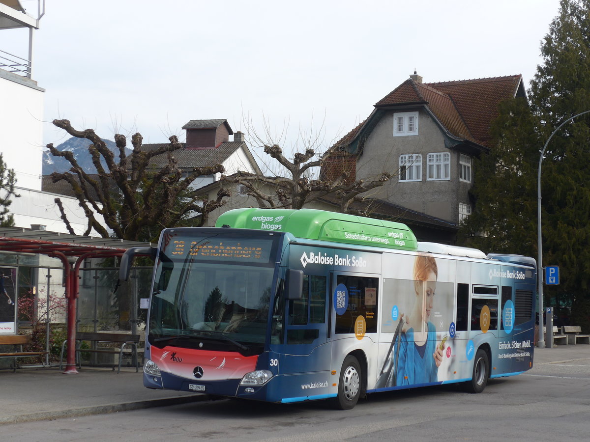 (178'797) - BGU Grenchen - Nr. 30/SO 29'435 - Mercedes am 4. Mrz 2017 beim Bahnhof Grenchen Sd