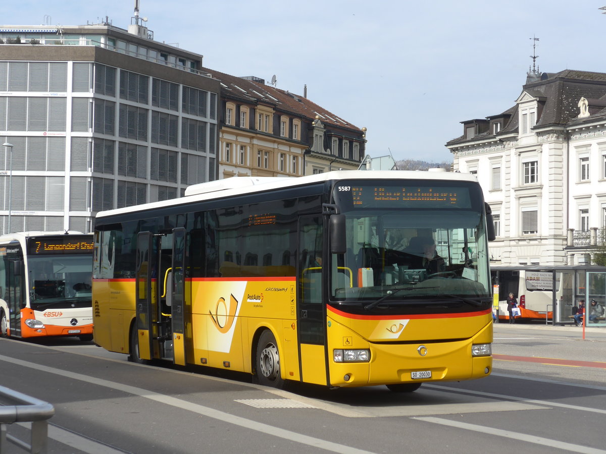 (178'804) - Flury, Balm - SO 20'030 - Irisbus am 4. Mrz 2017 beim Hauptbahnhof Solothurn