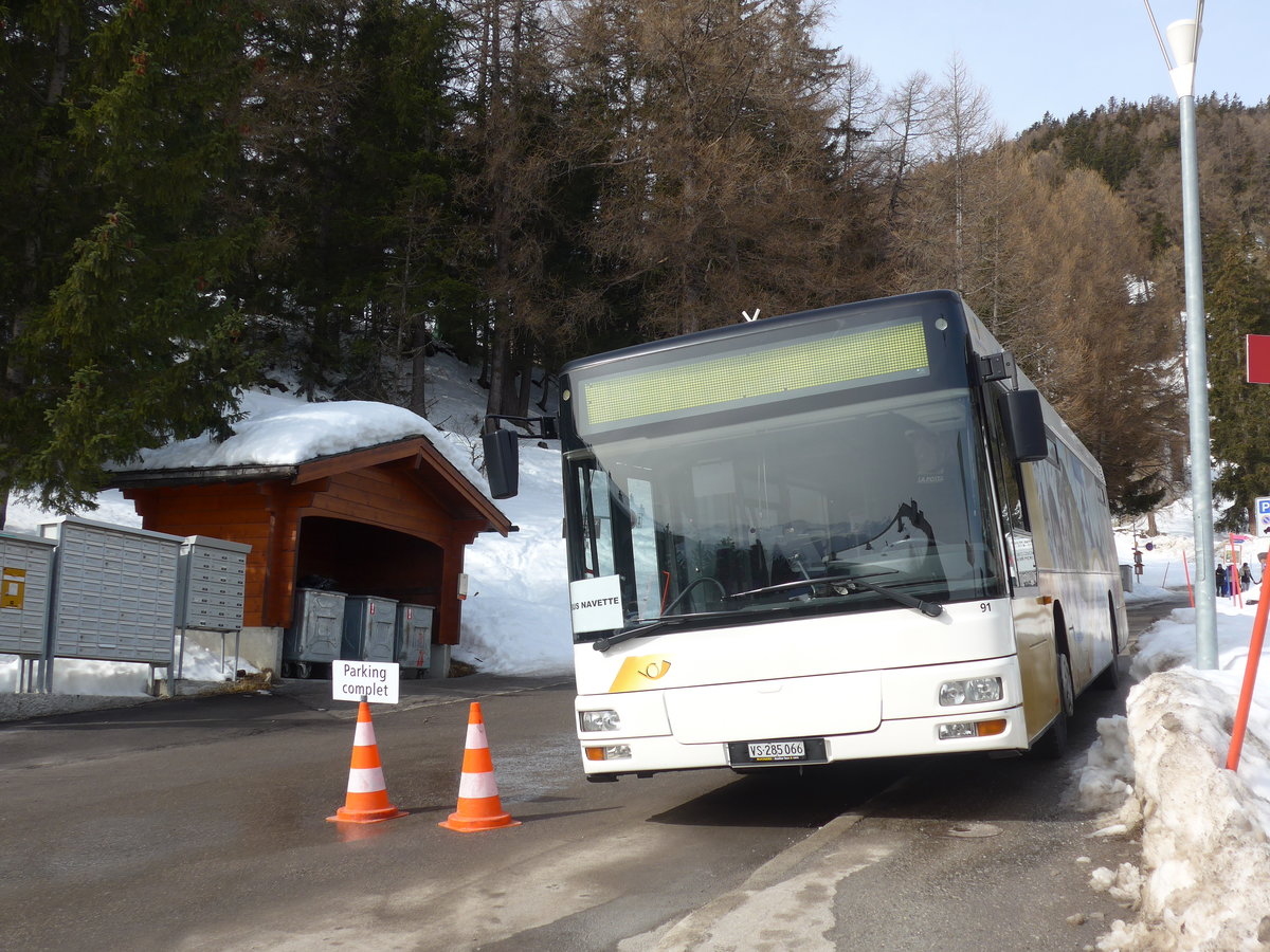 (178'953) - Buchard, Leytron - Nr. 91/VS 285'066 - MAN (ex AAGL Liestal Nr. 74; ex AAGL Liestal Nr. 66) am 12. Mrz 2017 in Anzre, Tlcabine