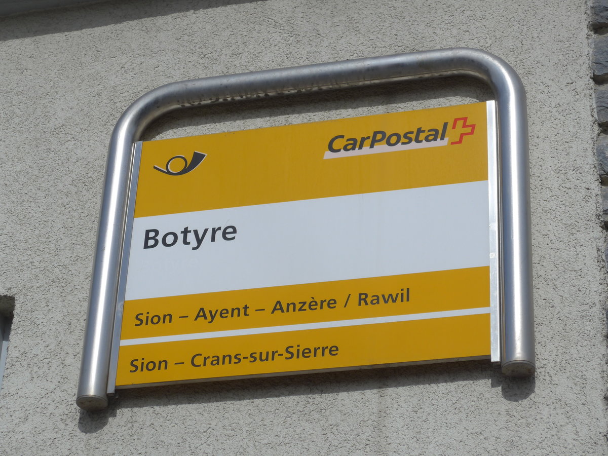 (178'963) - PostAuto-Haltestelle - Botyre - am 12. M�rz 2017