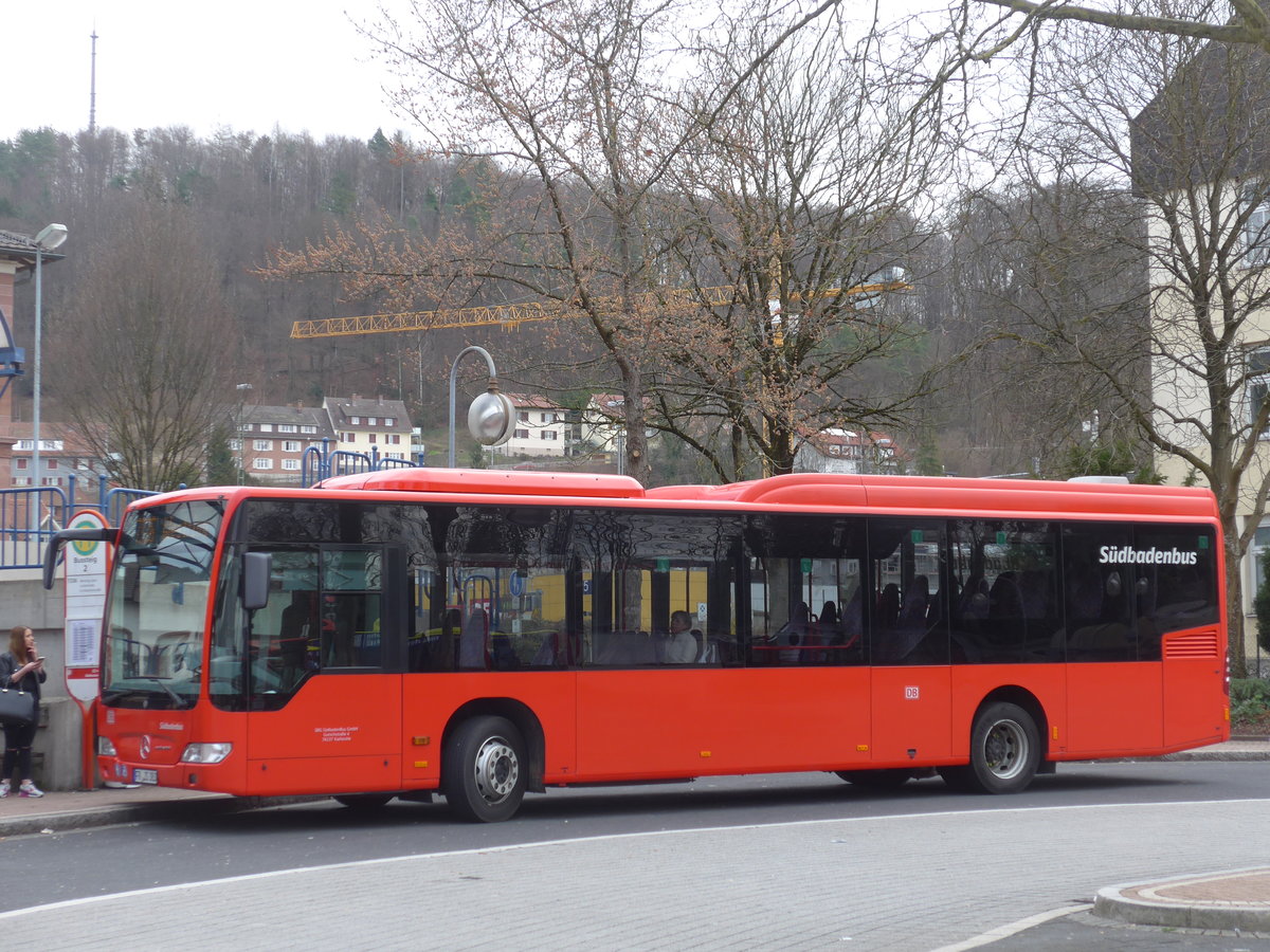 (179'008) - SBG Freiburg - FR-JS 383 - Mercedes am 20. Mrz 2017 beim Bahnhof Waldshut