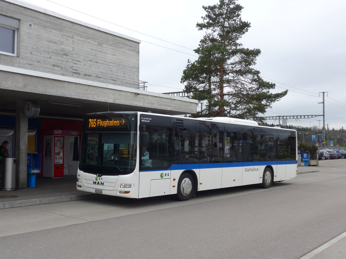 (179'051) - ATE Bus, Effretikon - Nr. 66/ZH 724'525 - MAN am 20. Mrz 2017 beim Bahnhof Bassersdorf