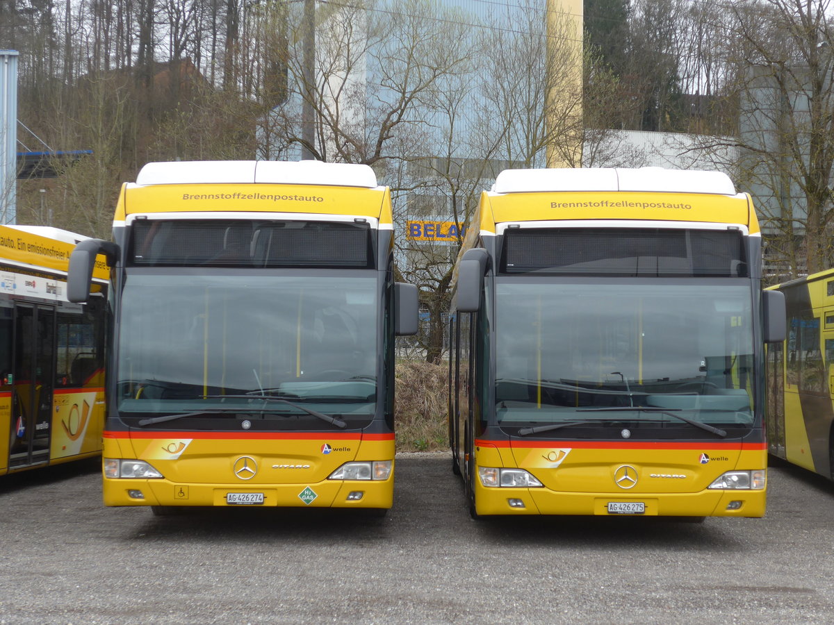 (179'072) - Voegtlin-Meyer, Brugg - Nr. 274/AG 426'274 + Nr. 275/AG 426'275 - Mercedes am 20. Mrz 2017 in Kloten, EvoBus