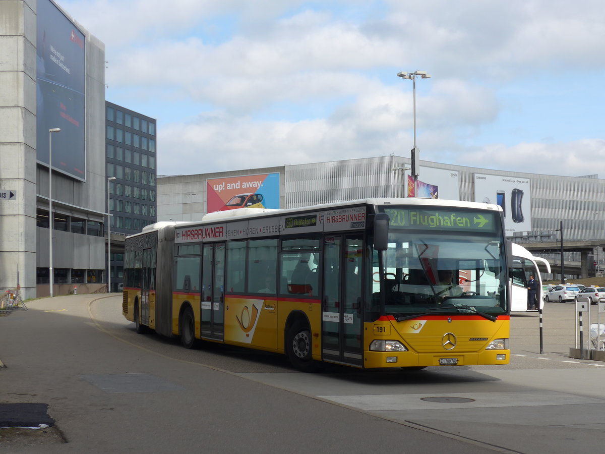 (179'100) - PostAuto Zrich - Nr. 191/ZH 780'780 - Mercedes (ex Nr. 29) am 20. Mrz 2017 in Zrich, Flughafen