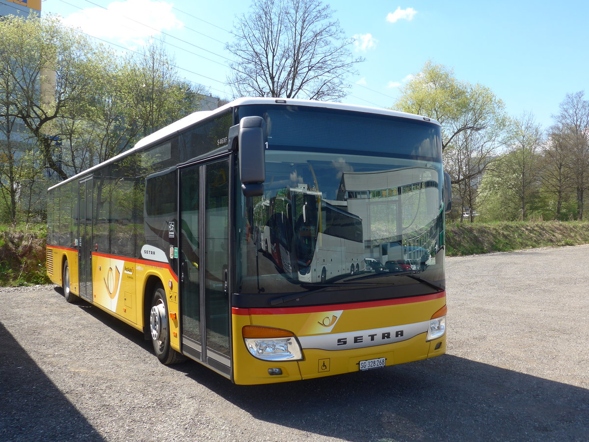 (179'512) - PostAuto Ostschweiz - SG 328'268 - Setra am 10. April 2017 in Kloten, EvoBus