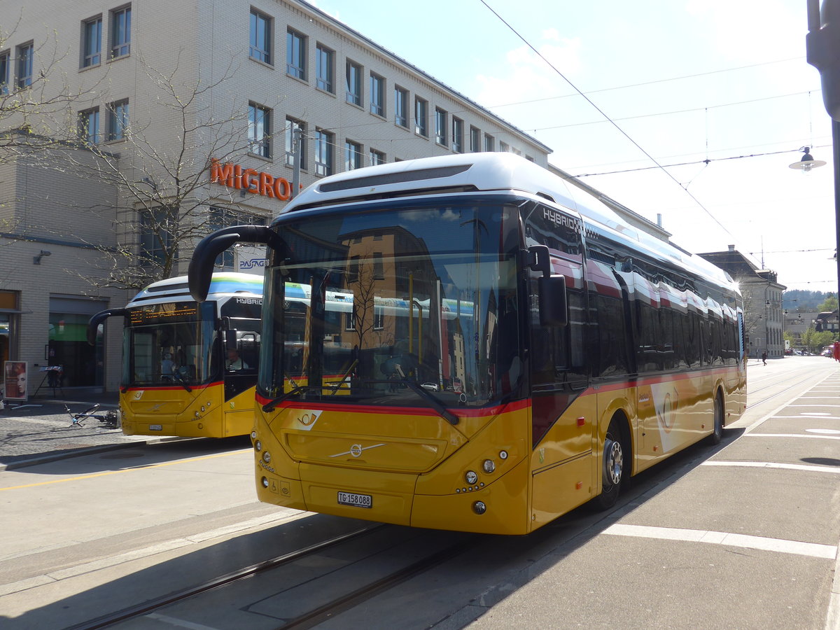 (179'513) - PostAuto Ostschweiz - TG 158'088 - Volvo am 10. April 2017 beim Bahnhof Frauenfeld