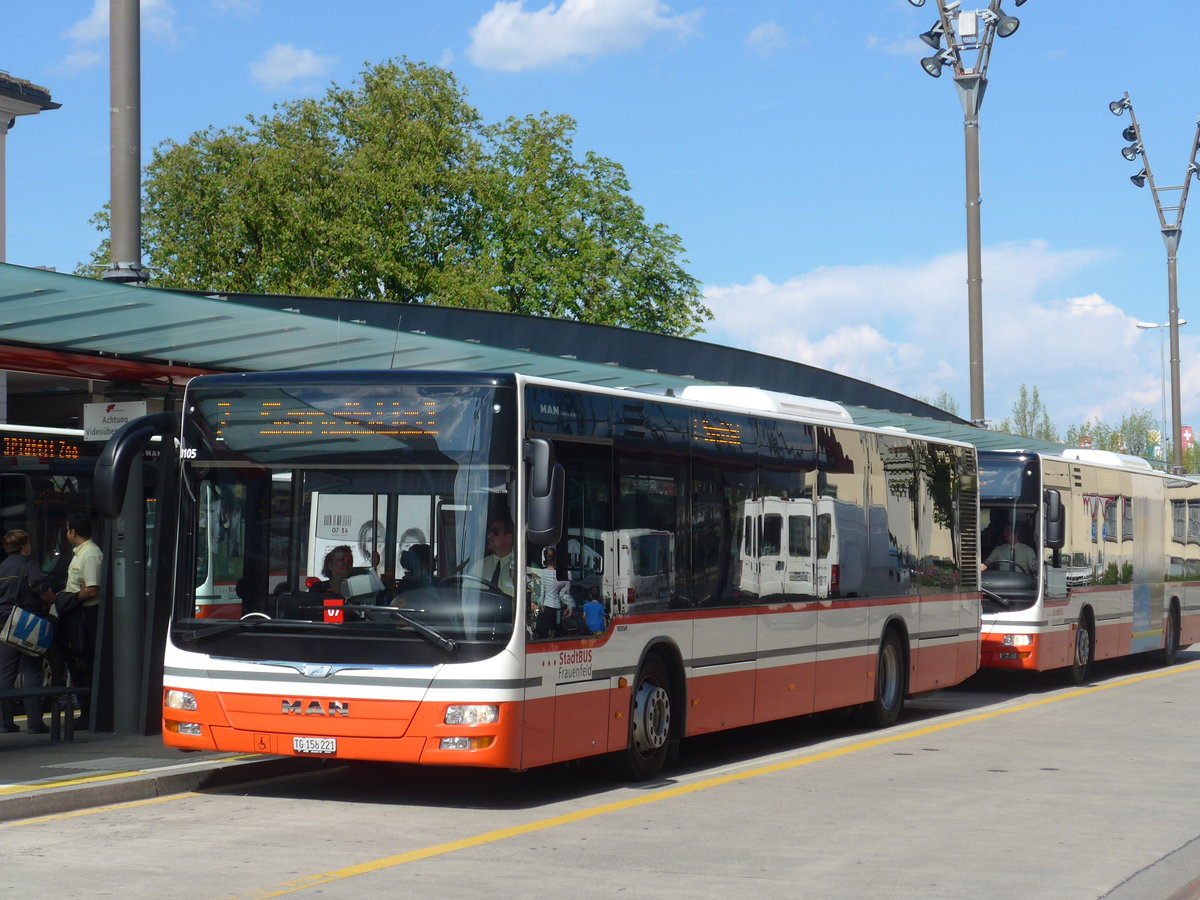 (179'517) - PostAuto Ostschweiz - TG 158'221 - MAN am 10. April 2017 beim Bahnhof Frauenfeld