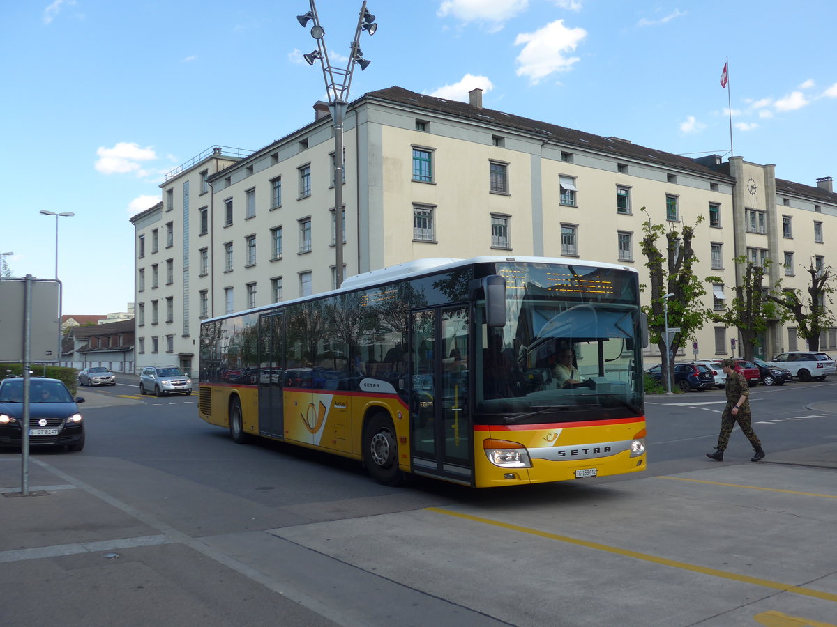 (179'520) - PostAuto Ostschweiz - TG 158'012 - Setra (ex SG 304'011) am 10. April 2017 beim Bahnhof Frauenfeld