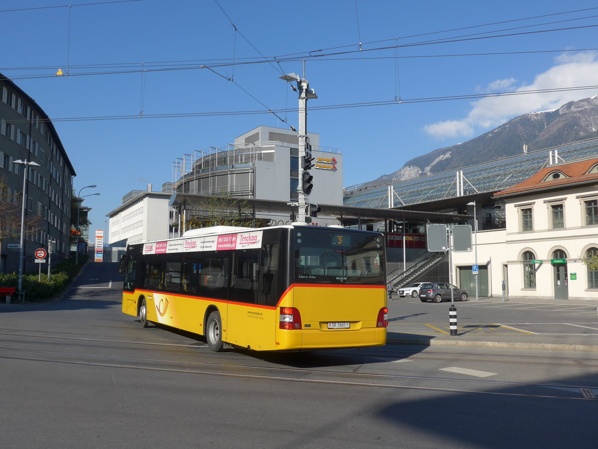 (179'544) - Dnser, Trimmis - GR 5865 - MAN am 14. April 2017 beim Bahnhof Chur