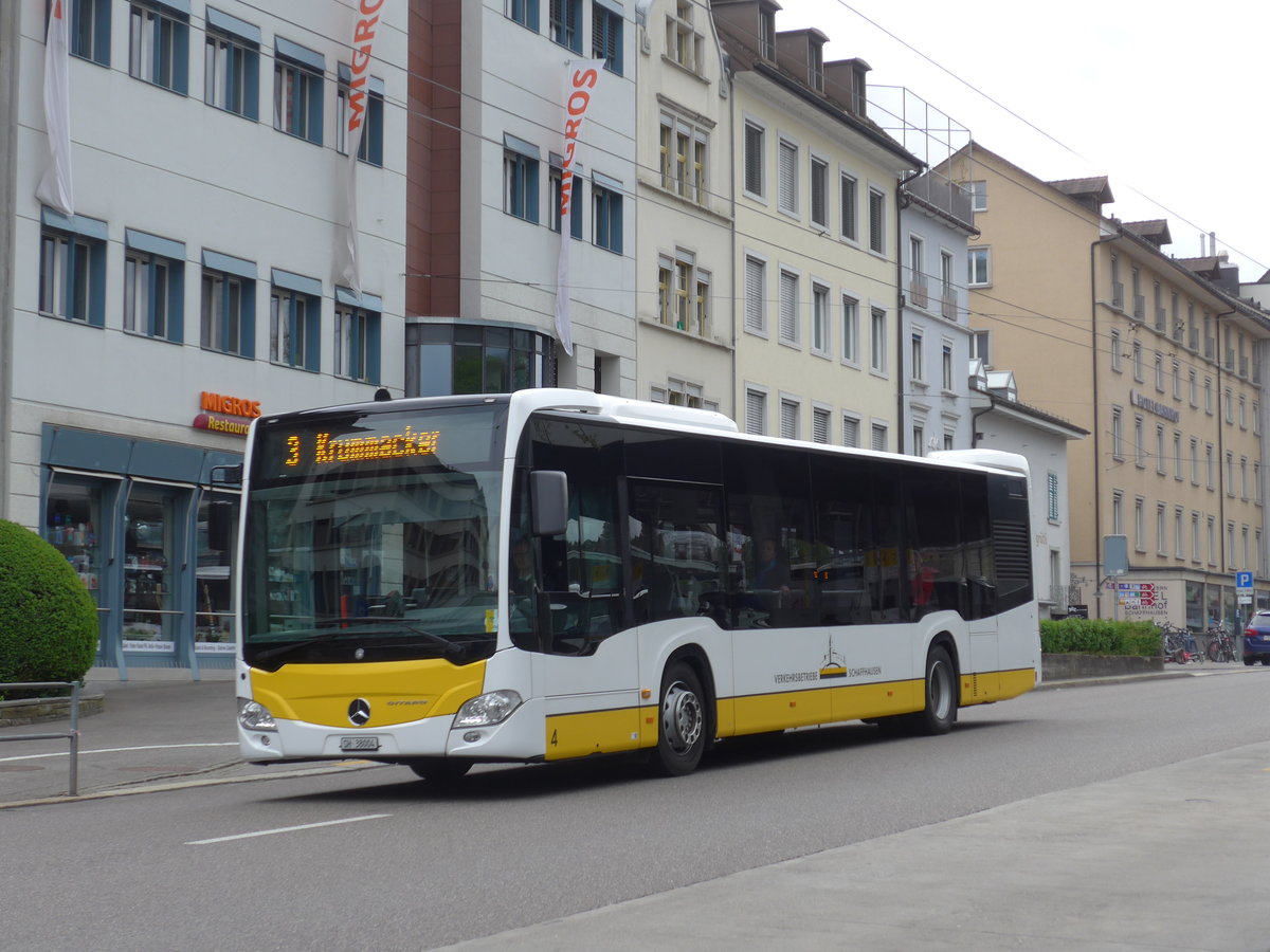 (179'681) - VBSH Schaffhausen - Nr. 4/SH 38'004 - Mercedes am 17. April 2017 beim Bahnhof Schaffhausen