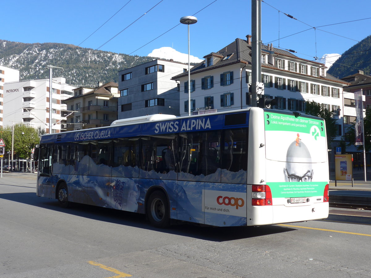 (179'912) - PostAuto Wallis - VS 449'116 - MAN am 29. April 2017 beim Bahnhof Brig