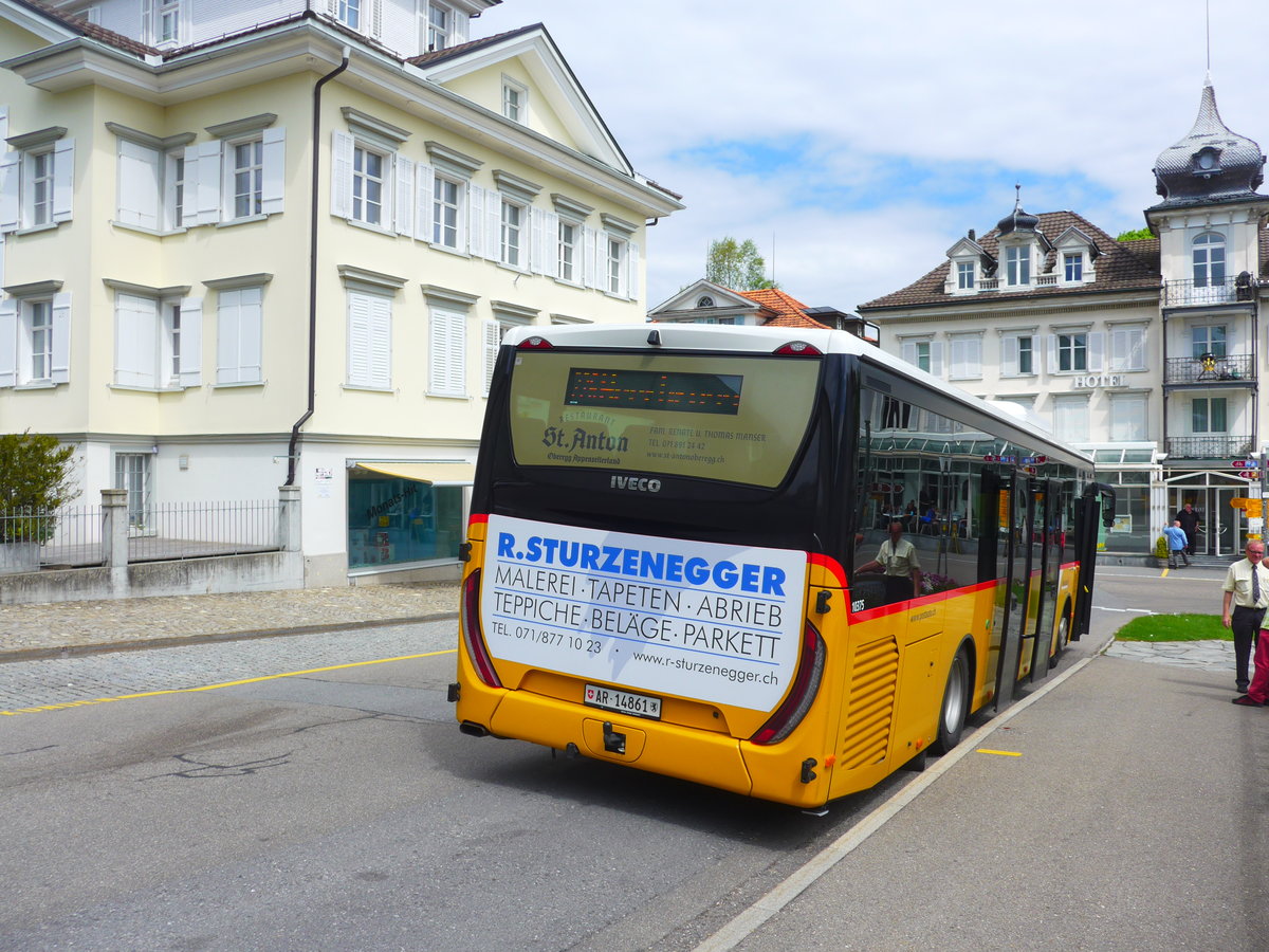 (180'227) - PostAuto Ostschweiz - AR 14'861 - Iveco am 21. Mai 2017 in Heiden, Post