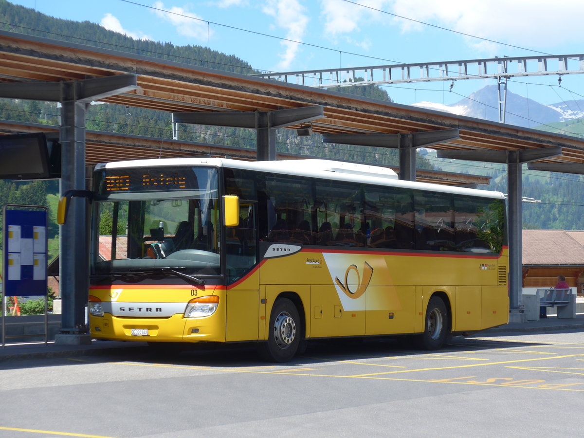 (180'778) - Kbli, Gstaad - Nr. 3/BE 330'862 - Setra am 26. Mai 2017 beim Bahnhof Gstaad