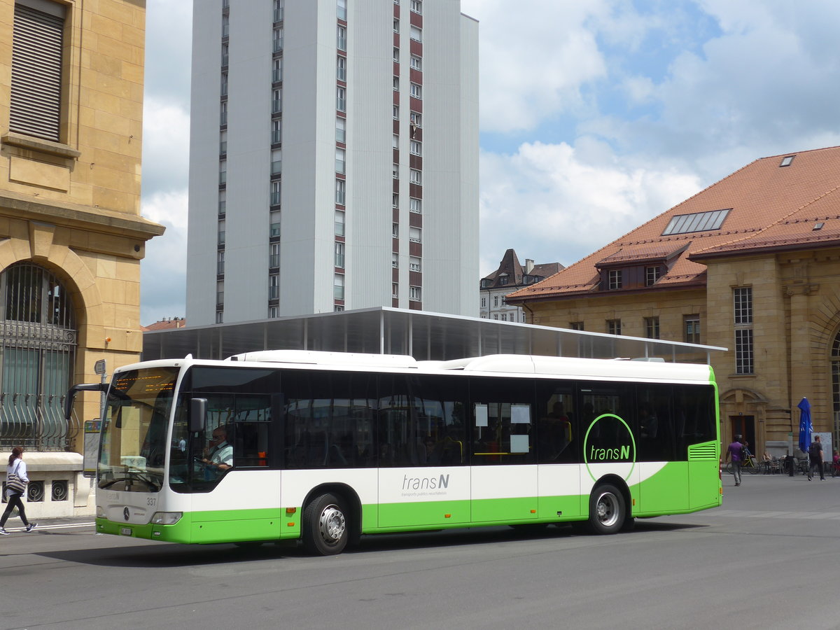 (181'070) - transN, La Chaux-de-Fonds - Nr. 337/NE 85'337 - Mercedes am 12. Juni 2017 beim Bahnhof La Chaux-de-Fonds