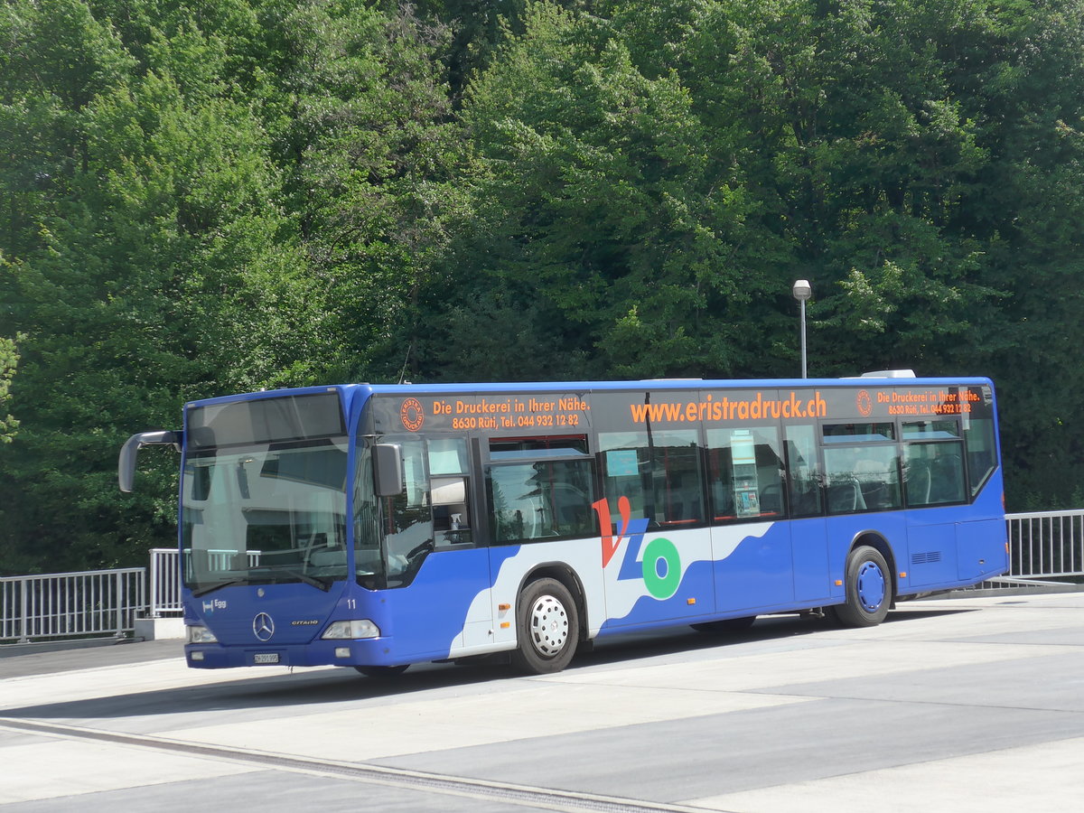 (181'119) - VZO Grningen - Nr. 11/ZH 291'995 - Mercedes am 15. Juni 2017 beim Bahnhof Jona