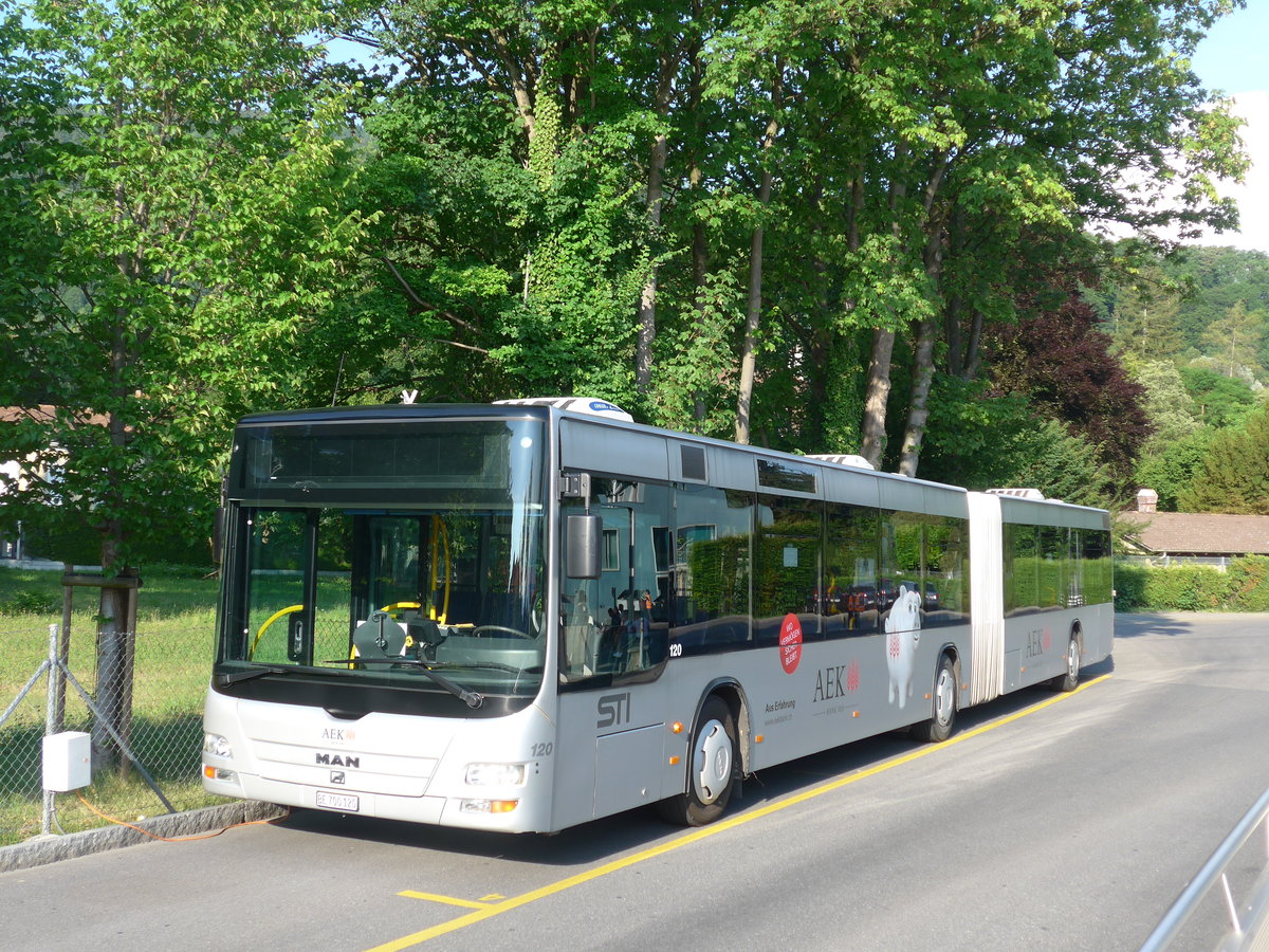 (181'224) - STI Thun - Nr. 120/BE 700'120 - MAN am 19. Juni 2017 bei der Schifflndte Thun