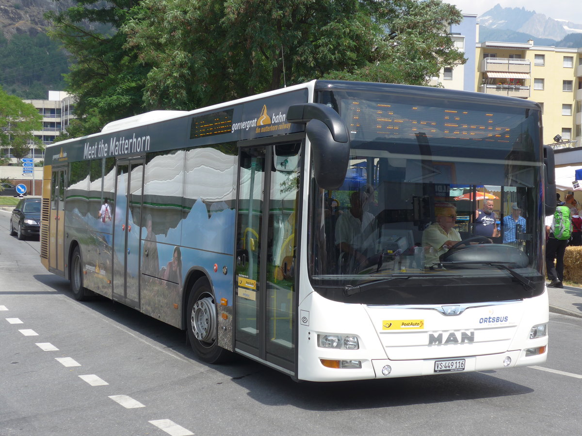 (181'345) - PostAuto Wallis - VS 449'116 - MAN am 24. Juni 2017 in Glis, Jodlerdorf