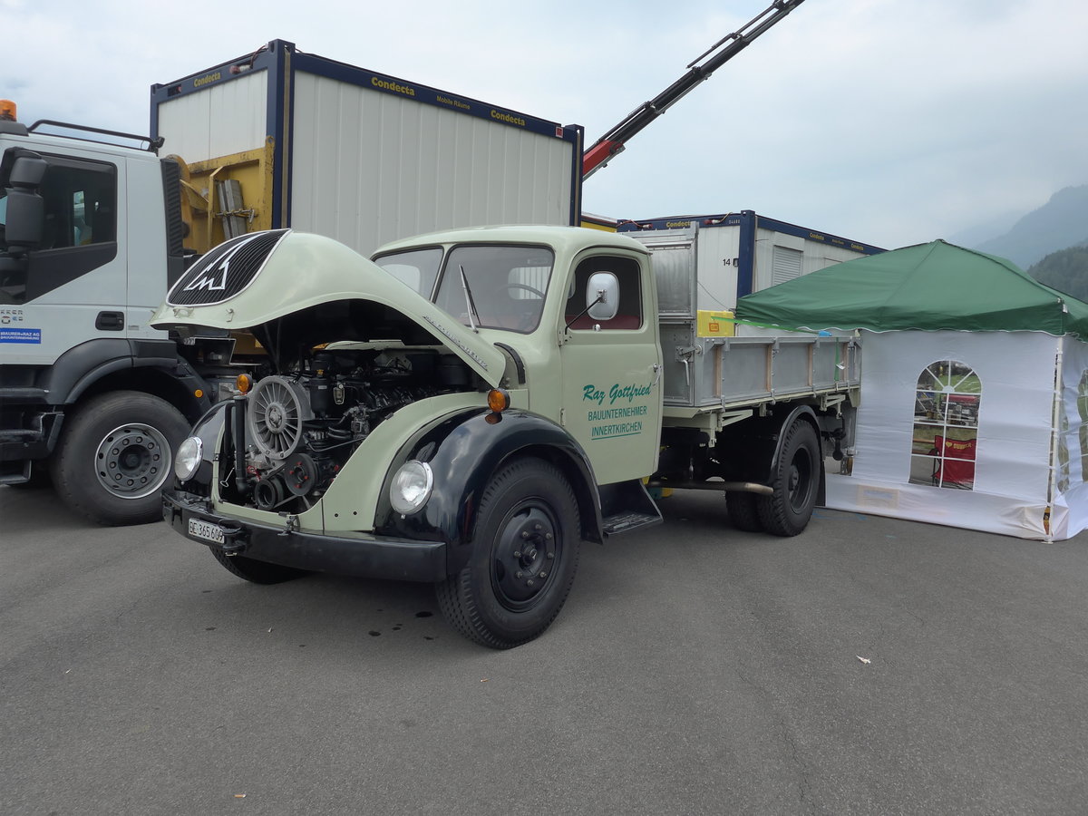 (181'386) - Raz, Innertkirchen - BE 365'609 - Magirus-Deutz am 24. Juni 2017 in Interlaken, Flugplatz