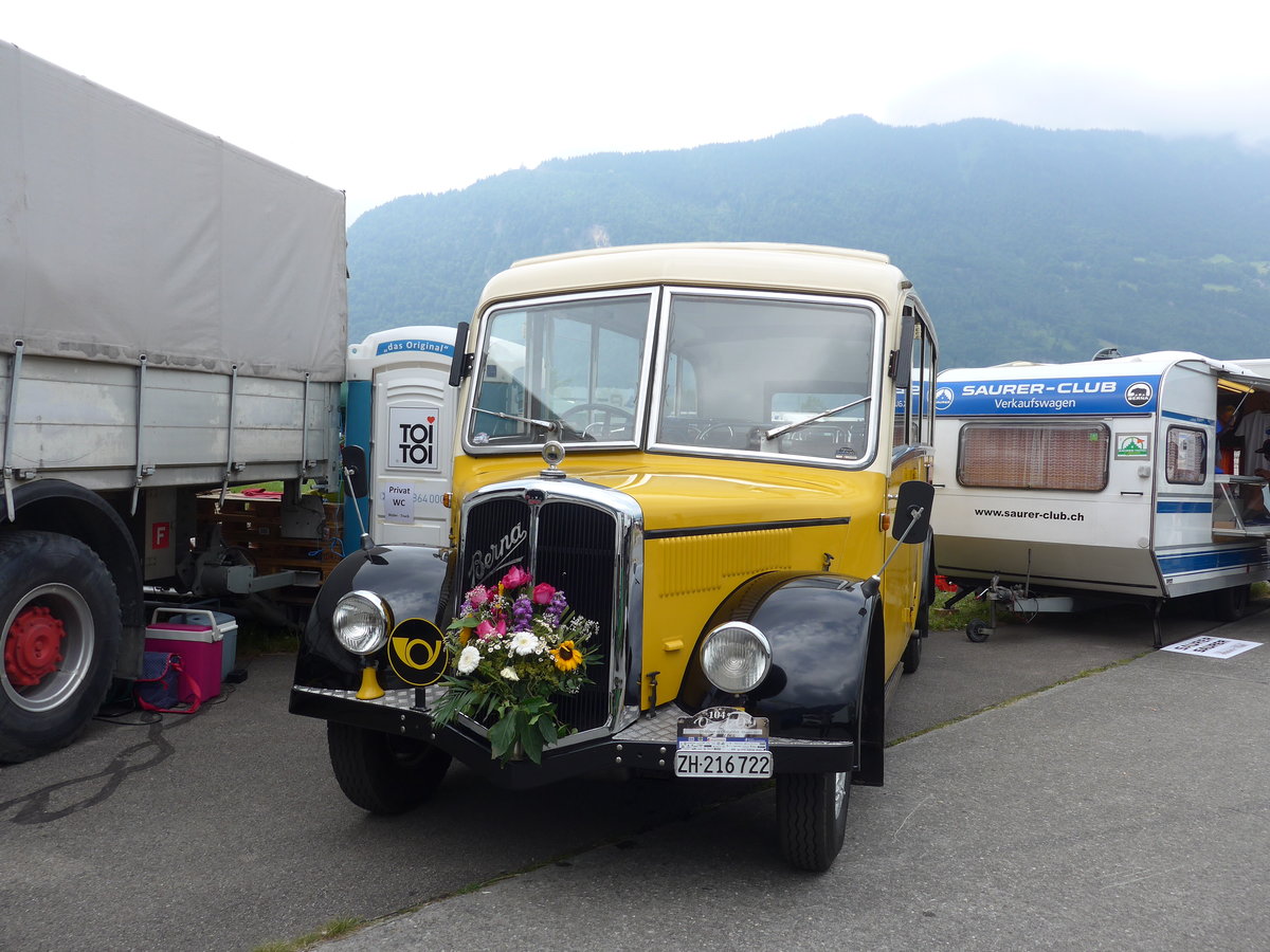 (181'389) - Moser, Schnenberg - ZH 216'722 - Berna/Hess (ex Barenco, Faido) am 24. Juni 2017 in Interlaken, Flugplatz