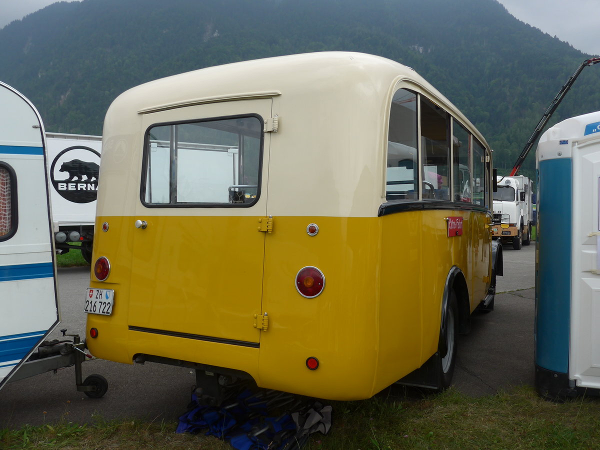 (181'391) - Moser, Schnenberg - ZH 216'722 - Berna/Hess (ex Barenco, Faido) am 24. Juni 2017 in Interlaken, Flugplatz