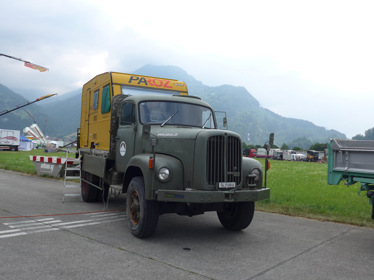 (181'405) - Paroz, Frauenfeld - TG 2500 U - Saurer am 24. Juni 2017 in Interlaken, Flugplatz