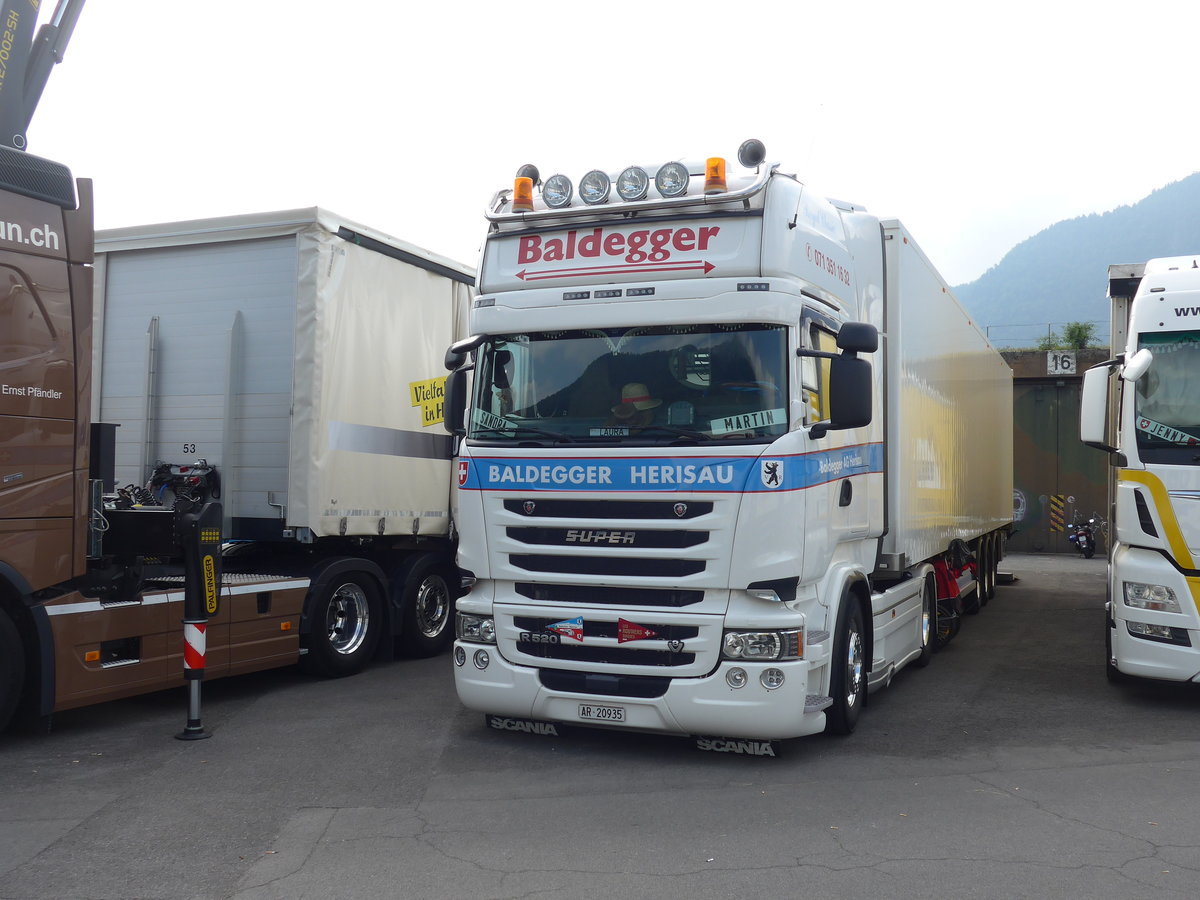 (181'509) - Baldegger, Herisau - AR 20'935 - Scania am 24. Juni 2017 in Interlaken, Flugplatz